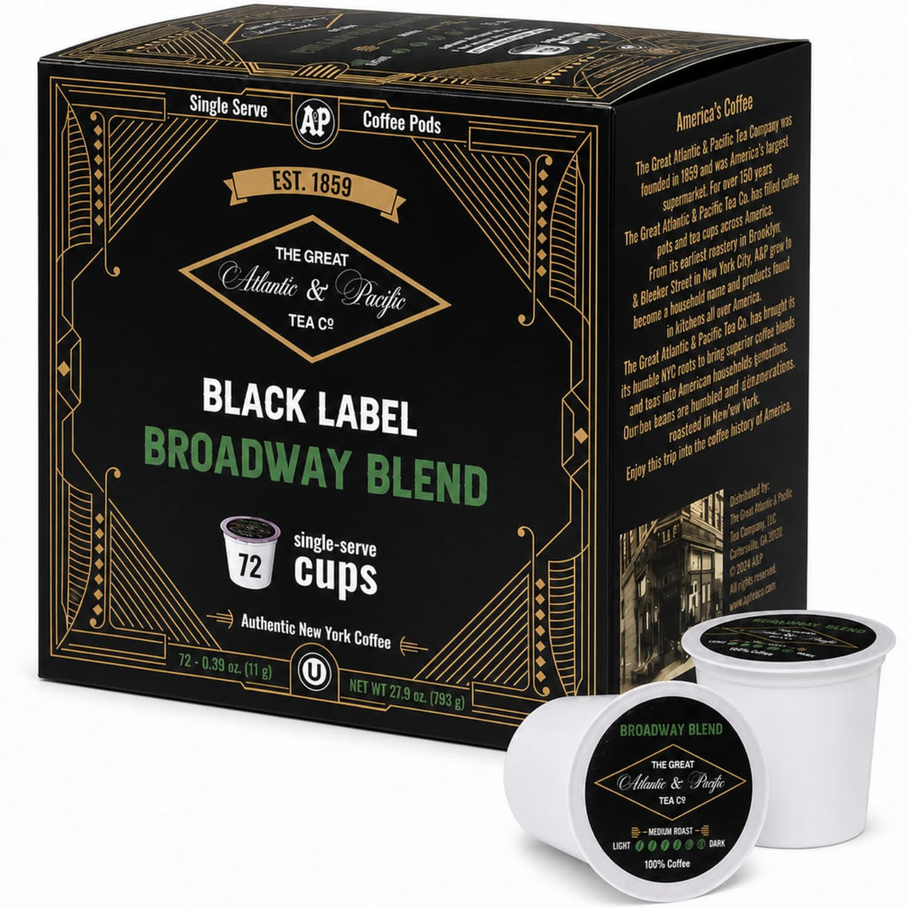 A&P Broadway Blend Cápsulas de café tostado medio, 100% arábica, 72