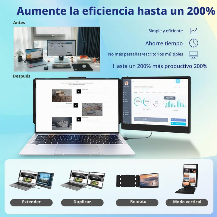 KEFEYA Extensor de Pantalla para Laptop, Extensión de Monitor Portá...