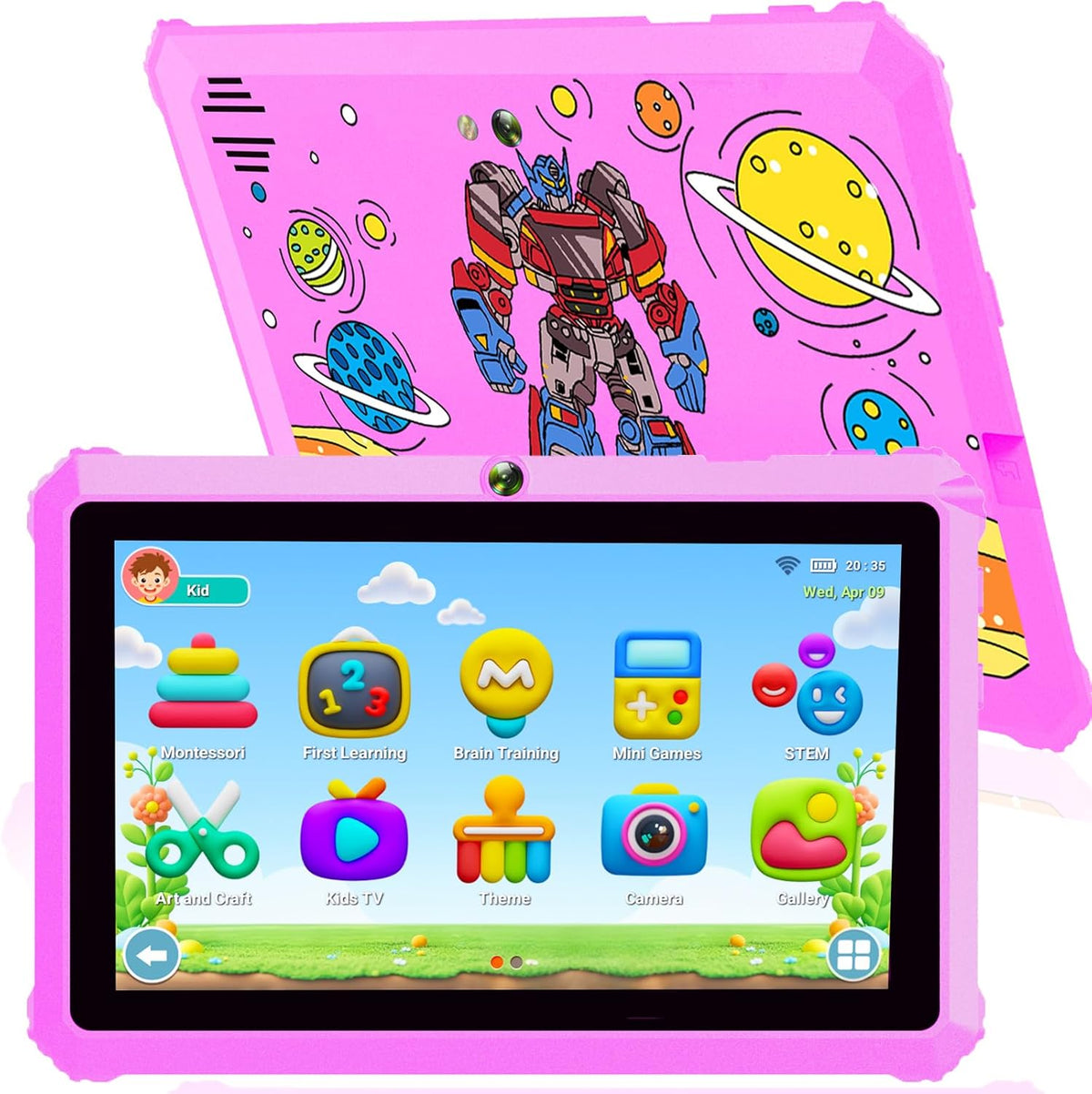 Tablet para niños de 7 pulgadas, tableta para niños pequeños para n...