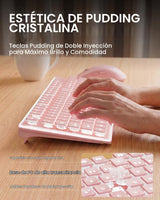 SEUNKWANG V3 Combo de teclado y mouse inalámbricos con retroilumina...