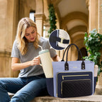 LOVEVOOK - Bolsa de mano para profesora para mujer, bolsa para laptop con soporte grande para tazas, bolsas de enfermera, maletín profesional para computadora, bolso grande de negocios, regalo para madre, 15.6 pulgadas