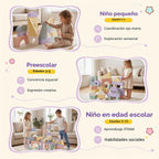 Bloques grandes de espuma de construcción para niños pequeños, juego de bloques de construcción de espuma EVA apilables, no tóxico, lavable, juguetes de construcción de aprendizaje temprano y regalos para niños y niñas (rosa, piezas, 30)