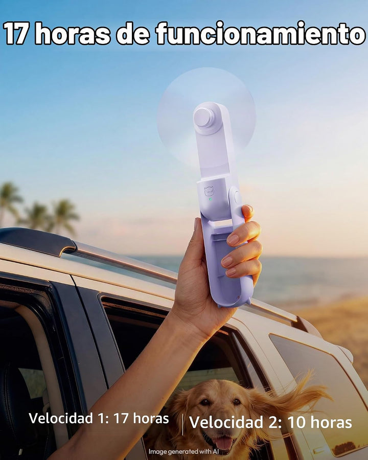 GAIATOP Ventilador de mano portátil, mini ventiladores de viaje ple...