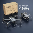 Drone GPS con cámara 4K UHD para adultos, alcance de 1640 pies, retorno automático a casa, sígueme, cardán de 3 ejes, aplicación y control remoto, amarillo