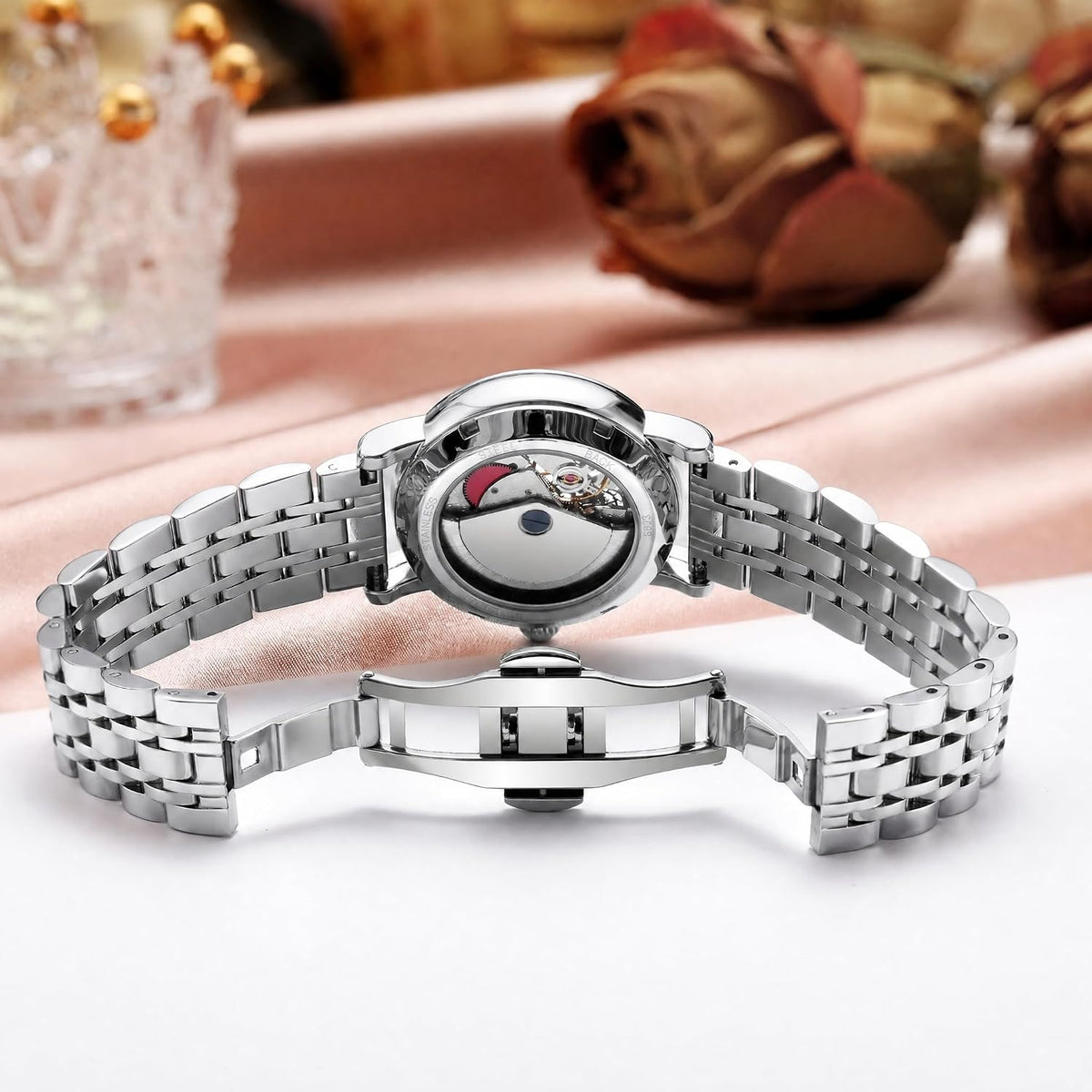 Vetra Relojes automáticos para mujer, reloj de pulsera de lujo con esfera