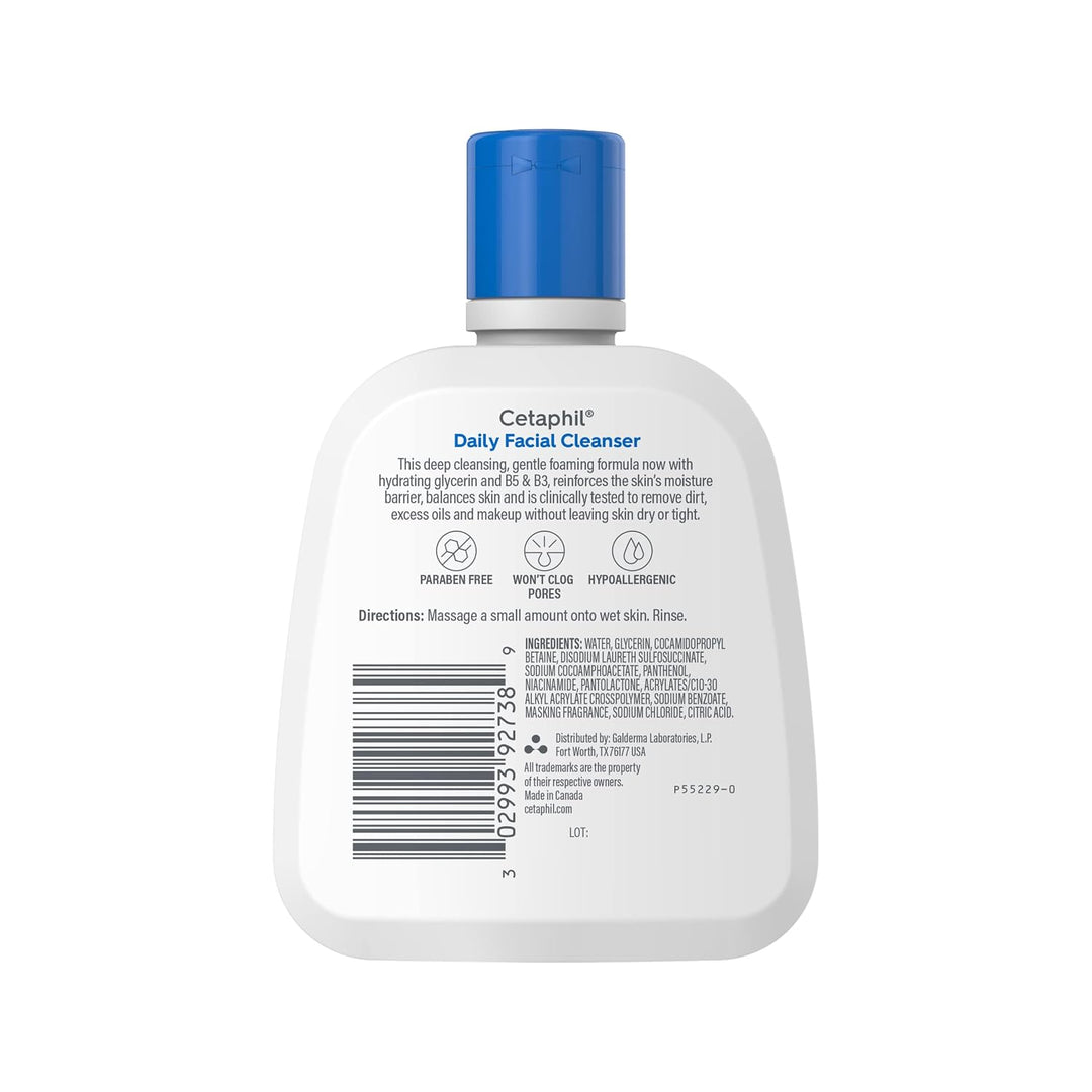Cetaphil Lavado Facial, Limpiador Facial Diario para Piel Sensible,...