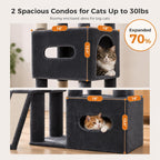 Árbol de gato de 75 pulgadas de alto para gatos de interior, grande