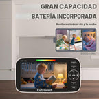 Kidsneed Monitor de bebé con cámara y audio: monitor de bebé