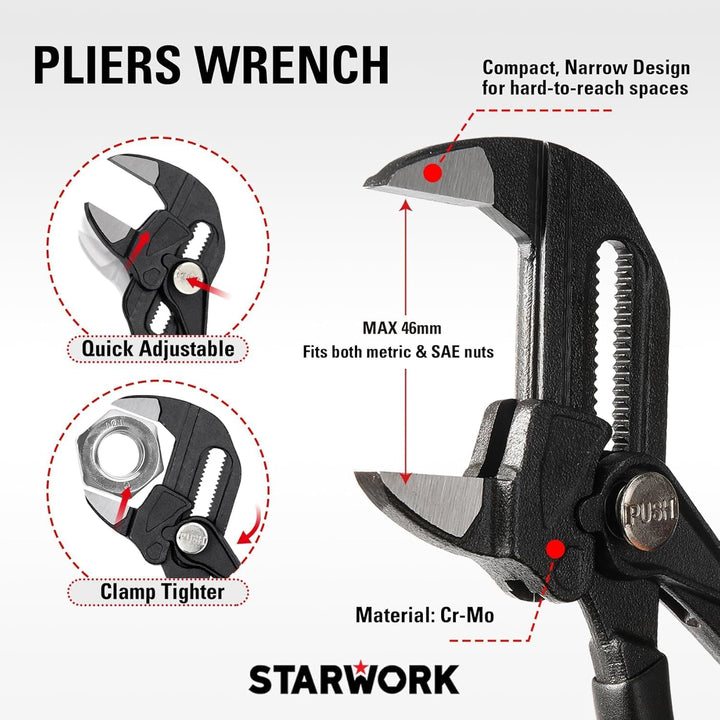 STARWORK TRUE MECHANIC Juego de herramientas mecánicas de 312 pieza...
