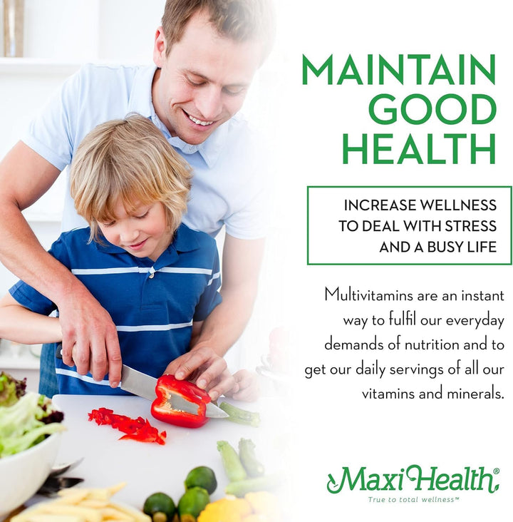 Maxi Health Masticable - Multivitamínico para hombres y mujeres - A...