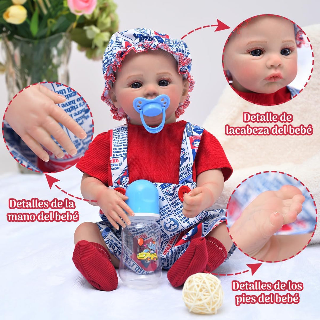 PUAMUBUA Muñecas Reborn de 18 pulgadas, muñeca realista de silicona...