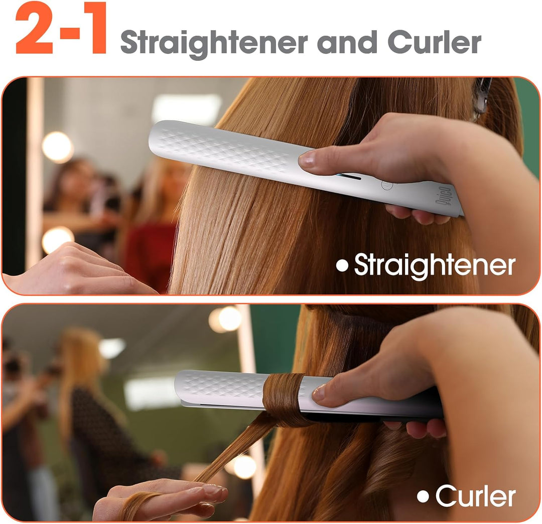 Quico Plancha para el cabello, alisadora de cabello de viaje global...