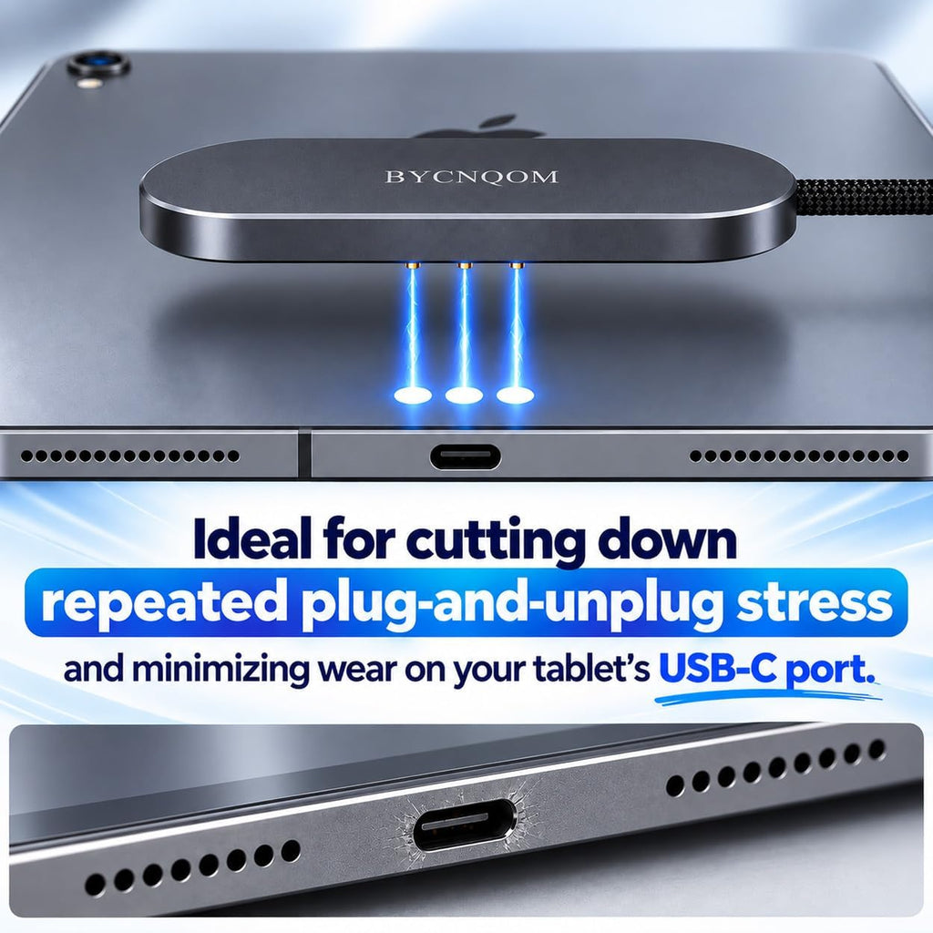 Cargador inalámbrico magnético para iPad Pro de 12.9 pulgadas (3ª/4ª/5ª/6ª) y iPad Air 13 (M3/M2) solamente, cargador de conector inteligente de carga rápida, para iPad