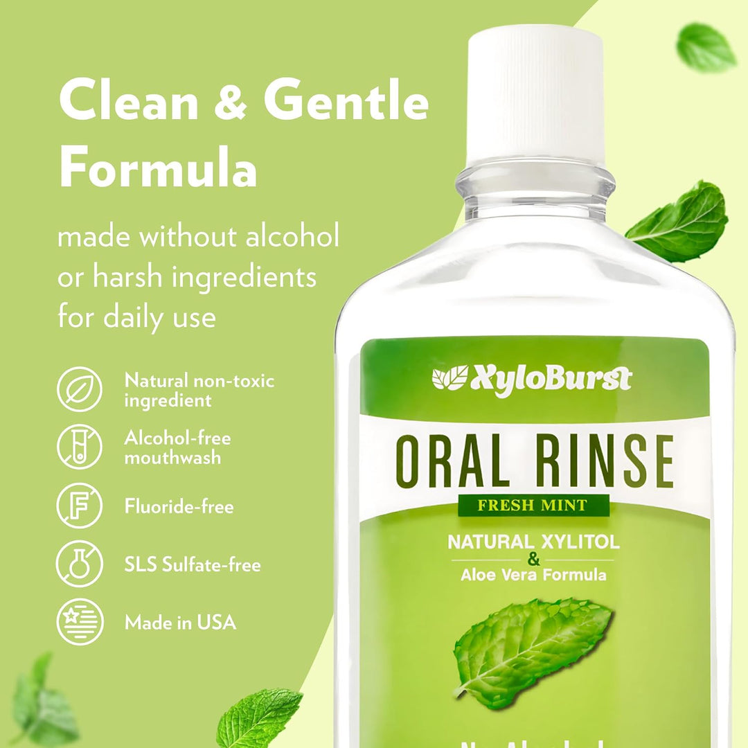 Xyloburst Enjuague bucal natural de enjuague bucal con xilitol, enj...