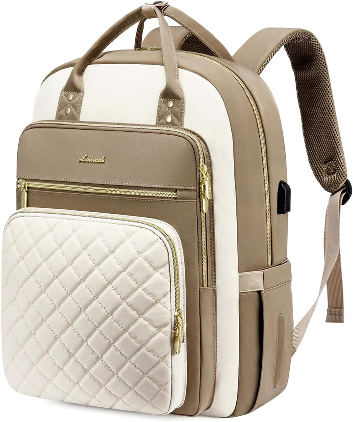 LOVEVOOK - Mochila de computadora portátil para mujer, bolsa de via...