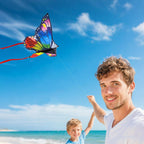 Mint's Colorful Life Paquete de 3 cometas para niños y adultos, fácil de volar, mariposa delta, pulpo, juego para principiantes, grandes cometas de playa para juegos y actividades al aire libre