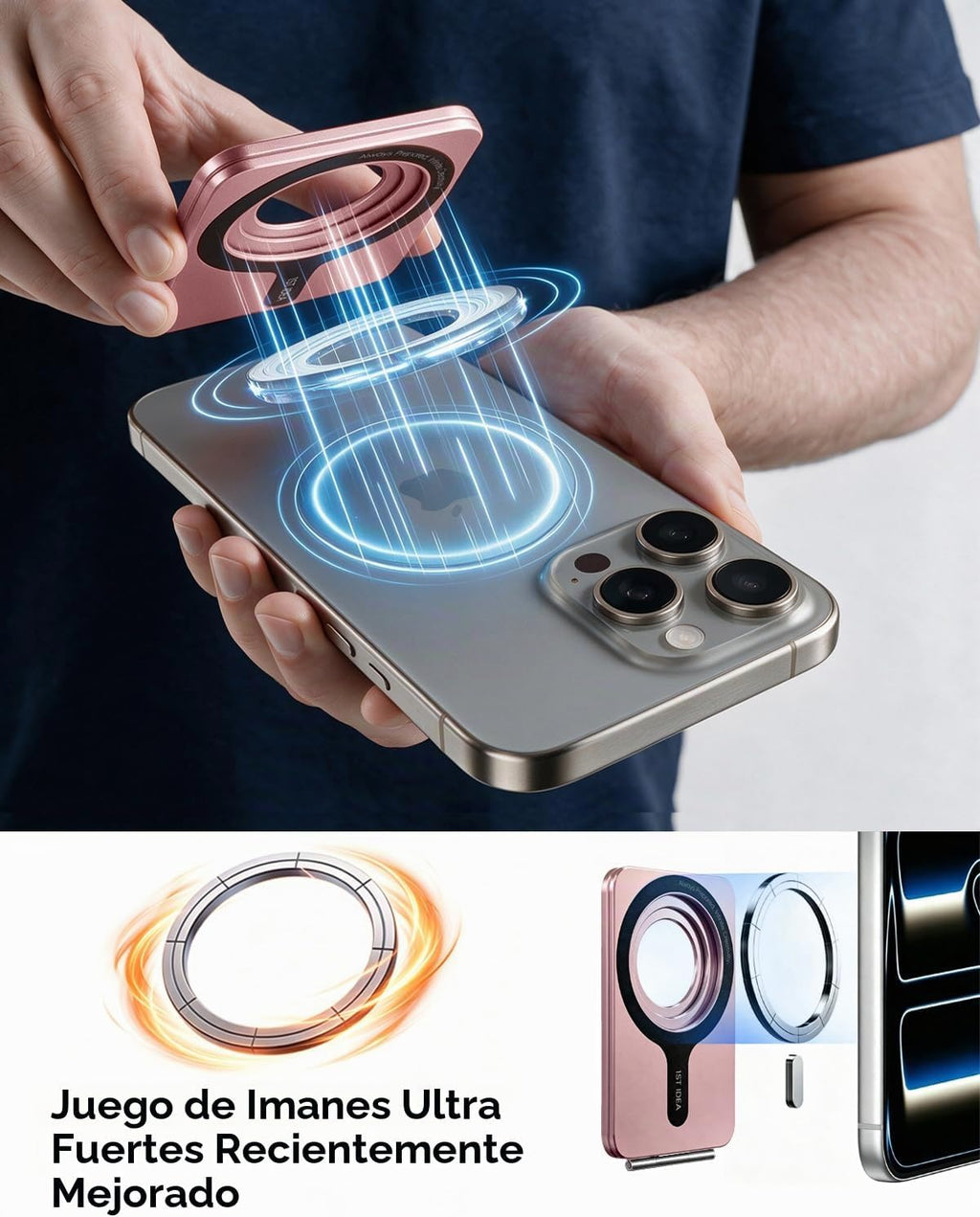 Soporte para teléfono, soporte portátil para trípode para teléfono, ultrafino, 0.23 pulgadas