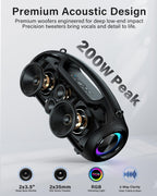 Altavoz Bluetooth, altavoces portátiles de pico de 200 W