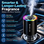 Difusor inteligente de ambientador para automóvil con proyección de cielo estrellado, difusor de perfume para automóvil de 1.8 onzas, 6 meses de fragancia de larga duración, luces de sincronización de música RGB, encendido/apagado automático inteligente