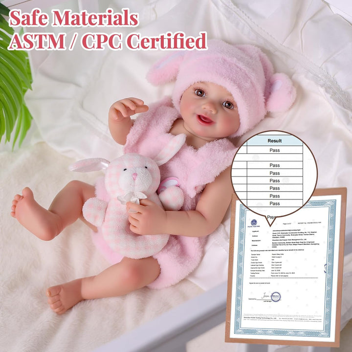 BABESIDE Drink and Wet Reborn Baby Dolls Girl - Muñeca de vinilo su...