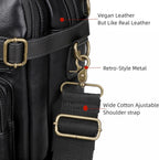 Maletín de cuero vegano para hombre, mochila híbrida de 17 pulgadas, bolsa de mensajero de negocios HB-22