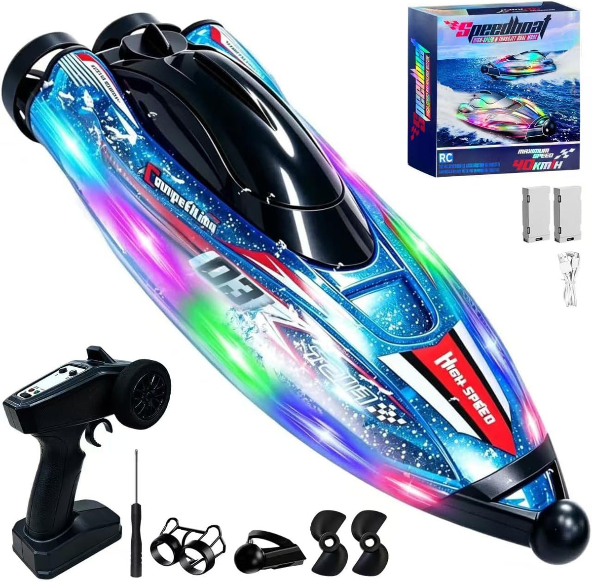 Barco a control remoto para niños, 25 MPH sin escobillas RC Boat