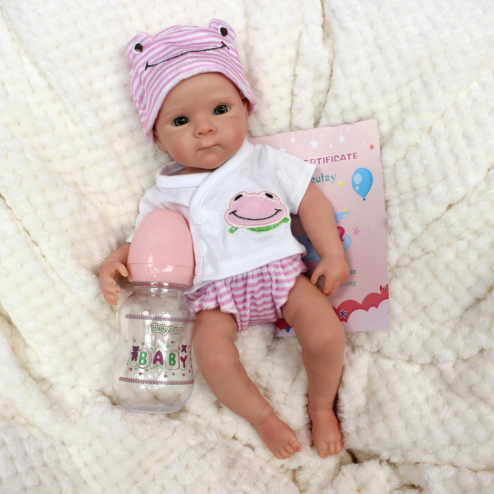Gileutay Muñeca de Bebé de Silicona Realista de 12 Pulgadas de Cuer...