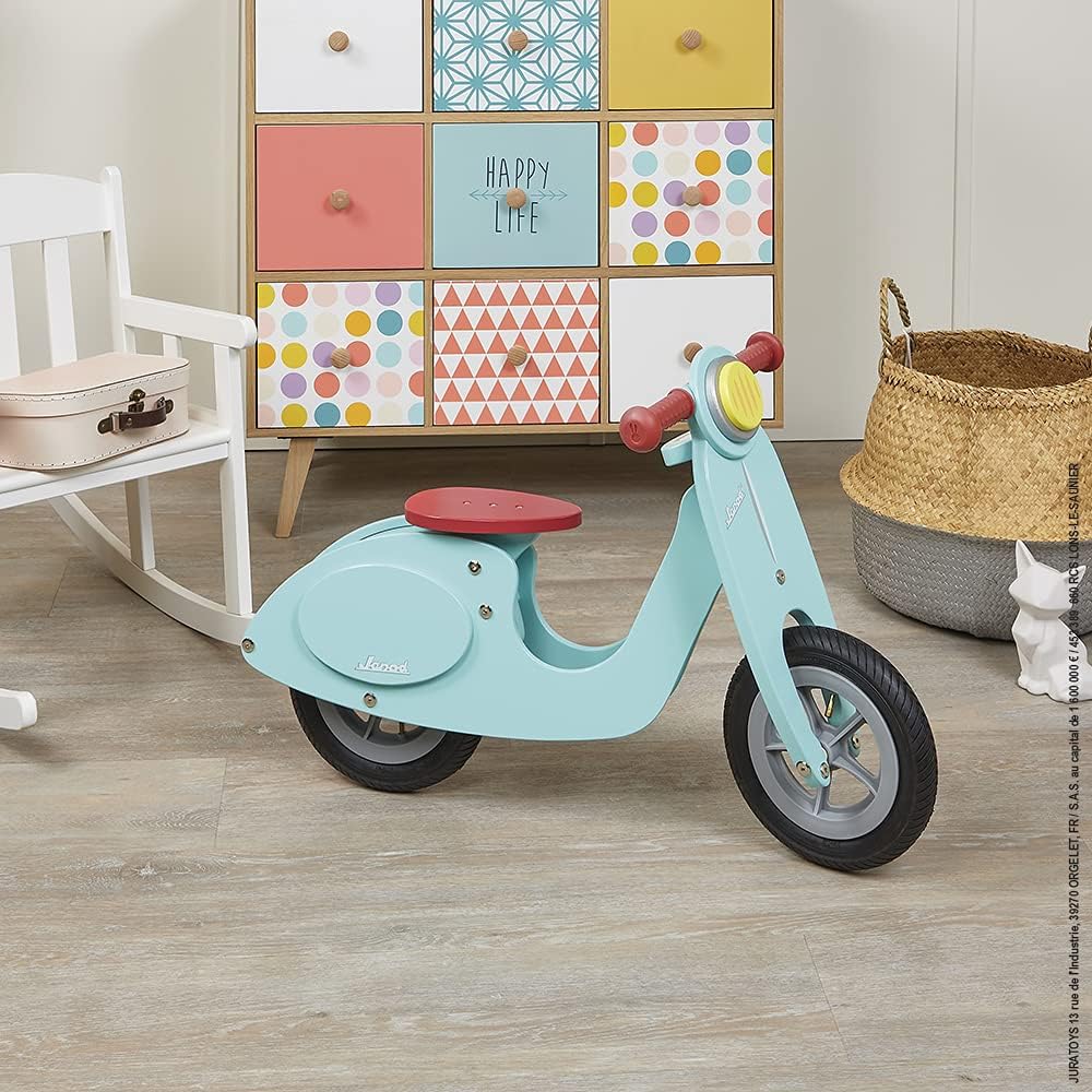 Janod Bicicleta de equilibrio de scooter de madera
