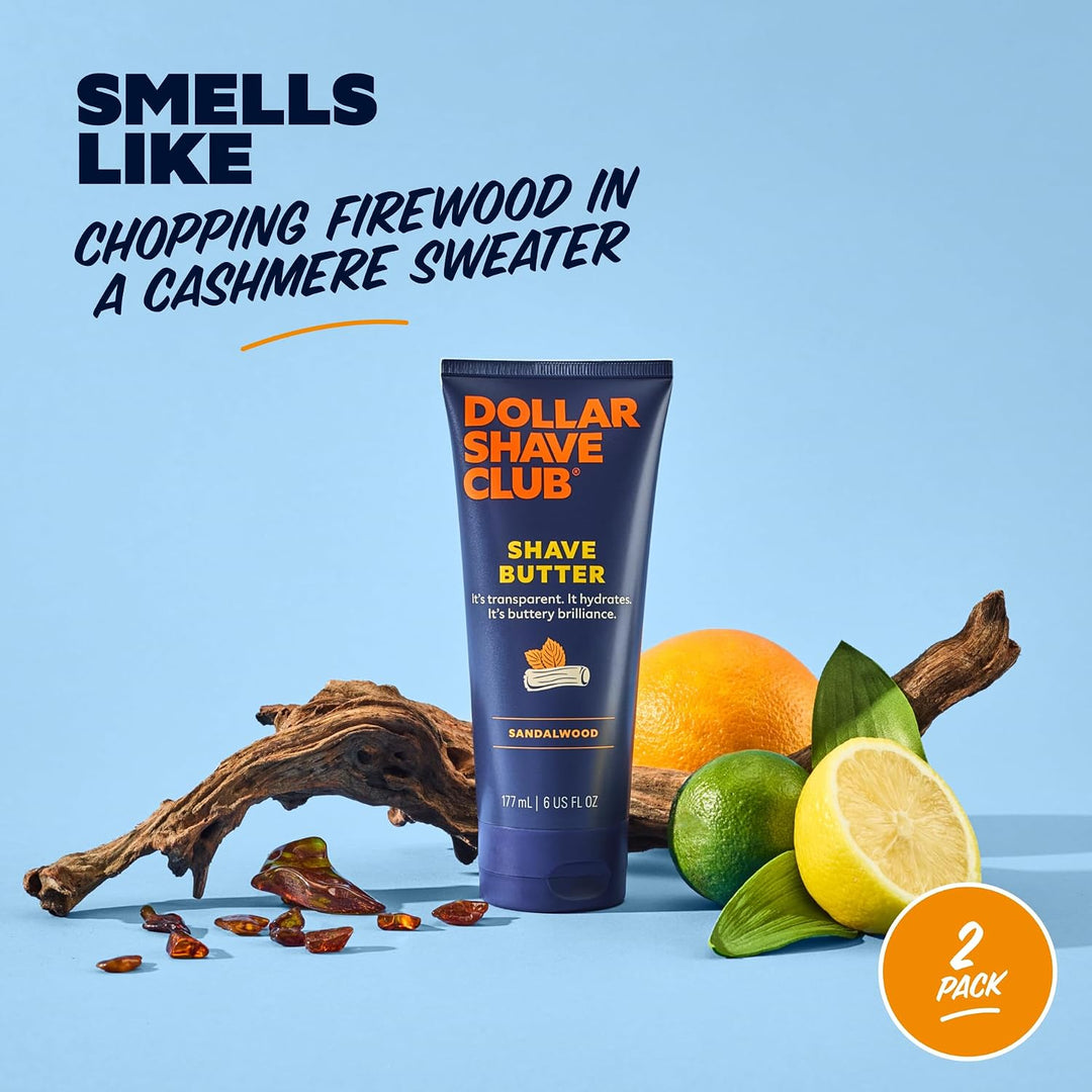 Dollar Shave Club | Mantequilla para afeitar 6 onzas (paquete de 2)...