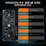 GIGABYTE Gaming Radeon RX 9070 GRE 12GB GDDR6 PCI Express 5.0 ATX t...