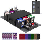 UAONO MTG Commander Deck Box, 6-Deck Modular TCG Deck Case con Dice Tray
