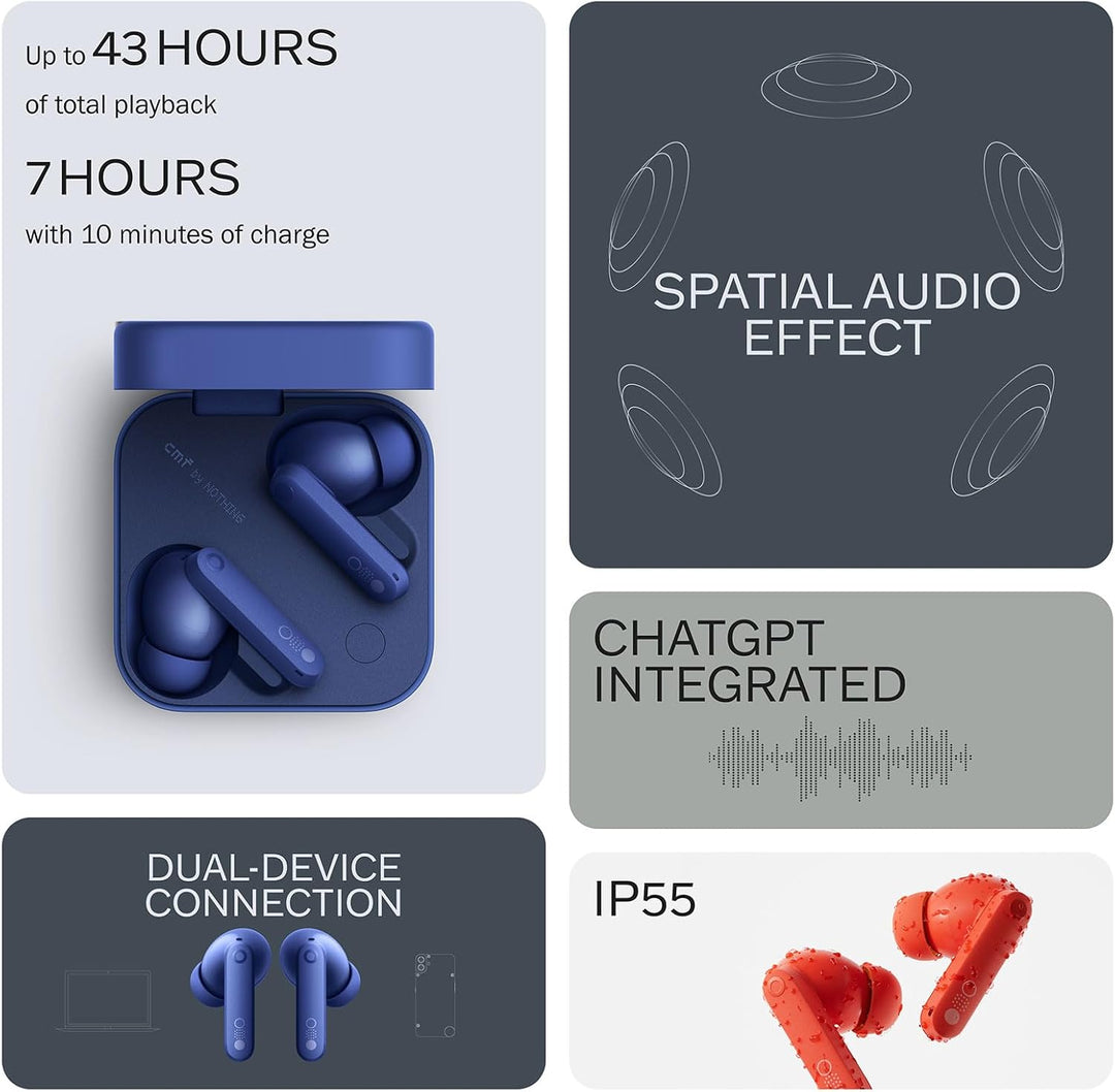 Auriculares CMF Buds Pro 2 inalámbricos con dial inteligente, auric...