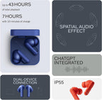 CMF Buds Pro 2 - Auriculares inalámbricos con dial inteligente, Azul, Moderno
