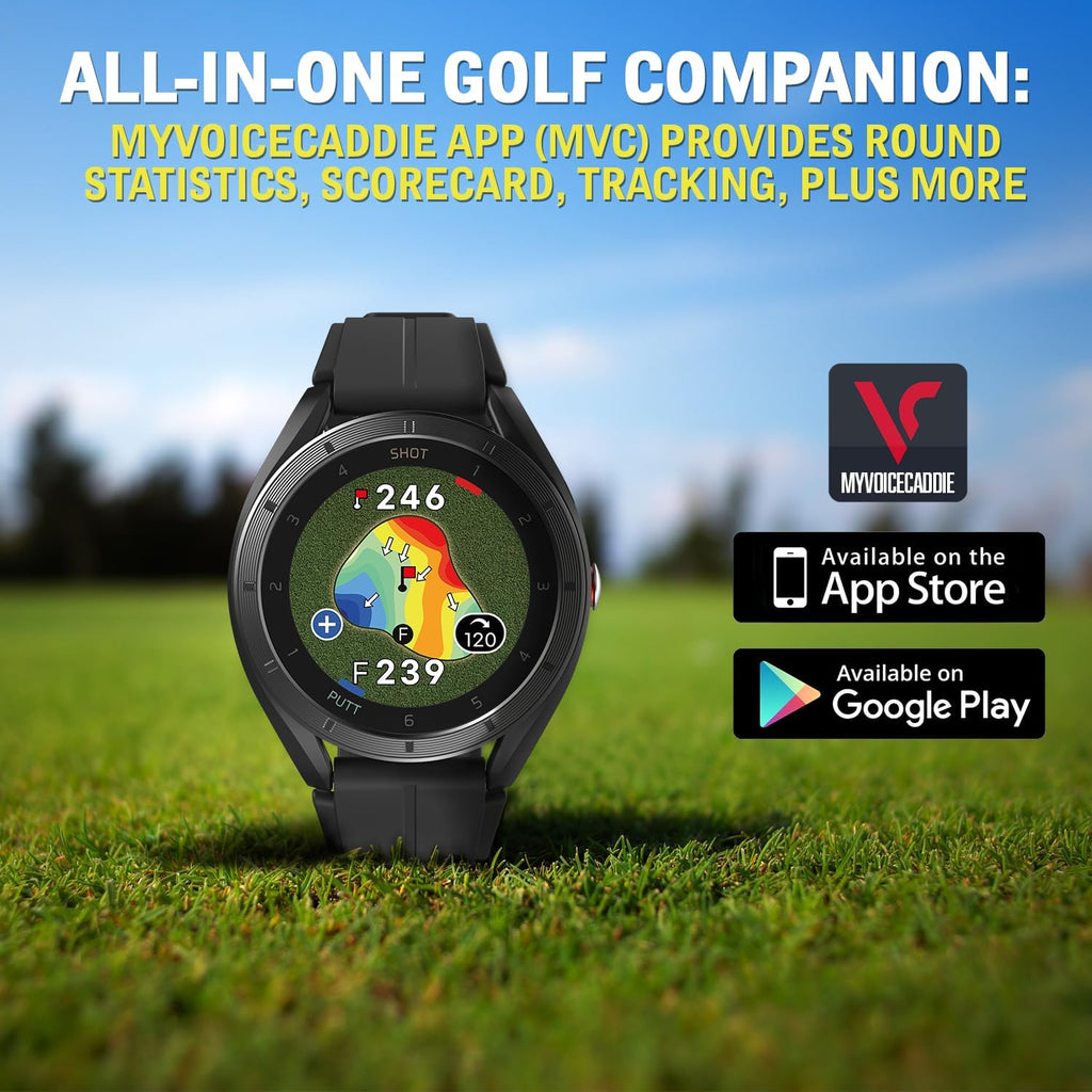 Voice Caddie Reloj de golf T11 LT con GPS con pantalla LCD con ondulación verde, sin suscripción mensual, modo de pendiente de 40 K+, cursos preinstalados, vista de campo, modo de tempo de práctica, vista de putt, pantalla táctil a color de 1.2 pulgadas