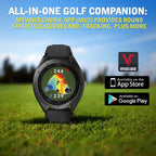 Voice Caddie Reloj de golf T11 LT con GPS con pantalla LCD con ondulación verde, sin suscripción mensual, modo de pendiente de 40 K+, cursos preinstalados, vista de campo, modo de tempo de práctica, vista de putt, pantalla táctil a color de 1.2 pulgadas