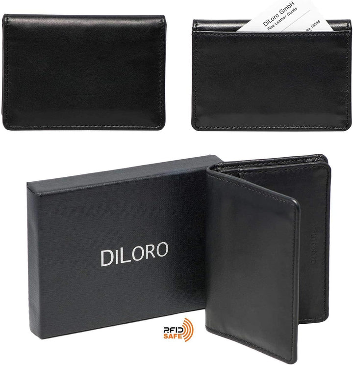 DiLoro Carteras de cuero para hombres y mujeres, pequeño portatarje...