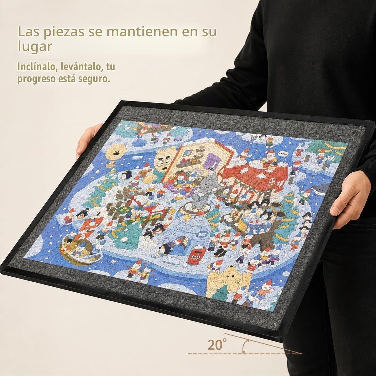 Tablero de rompecabezas de 1000 piezas, tapete de almacenamiento de