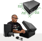 Funda de transporte Xbox Series X, compatible con consola XSX, controladores, auriculares, juegos y otros accesorios, funda protectora de viaje con carcasa rígida y espuma personalizada para almacenamiento (estilo Xbox original)