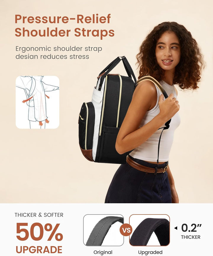 LOVEVOOK - Mochila para laptop para mujer, mochilas de viaje de tra...