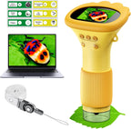 Microscopio de bolsillo para niños, microscopio portátil 1000X para niños | Mini microscopios de foto y video | Microscopios digitales de 2 pulgadas para niños de 3 a 10 años de edad, juguetes de regalos