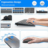 GALENMORO - Teclado y mouse inalámbricos, silencioso y silencioso c...