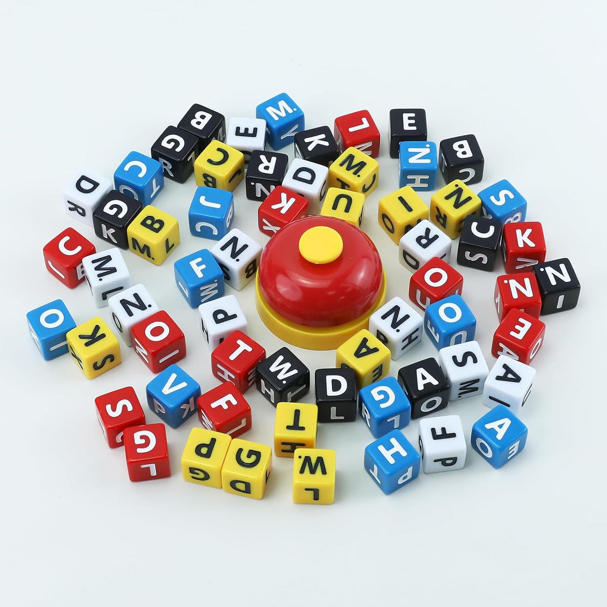 SIXPOINTS Juegos de dados de crucigramas de 60 piezas, juegos de ortografía