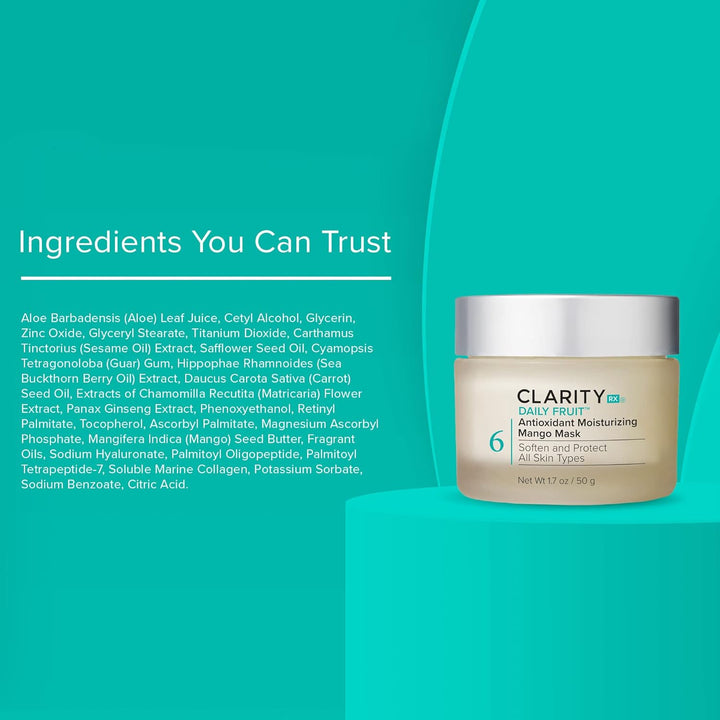 ClarityRx Daily Fruit - Máscara facial hidratante antioxidante de m...