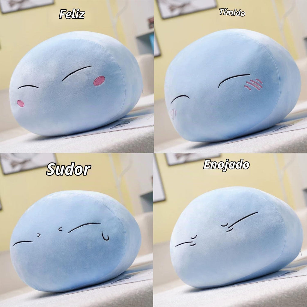 Almohadas de peluche de anime Slime de peluche para muñeca de peluche, juguetes de regalo (17.7 pulgadas, feliz)