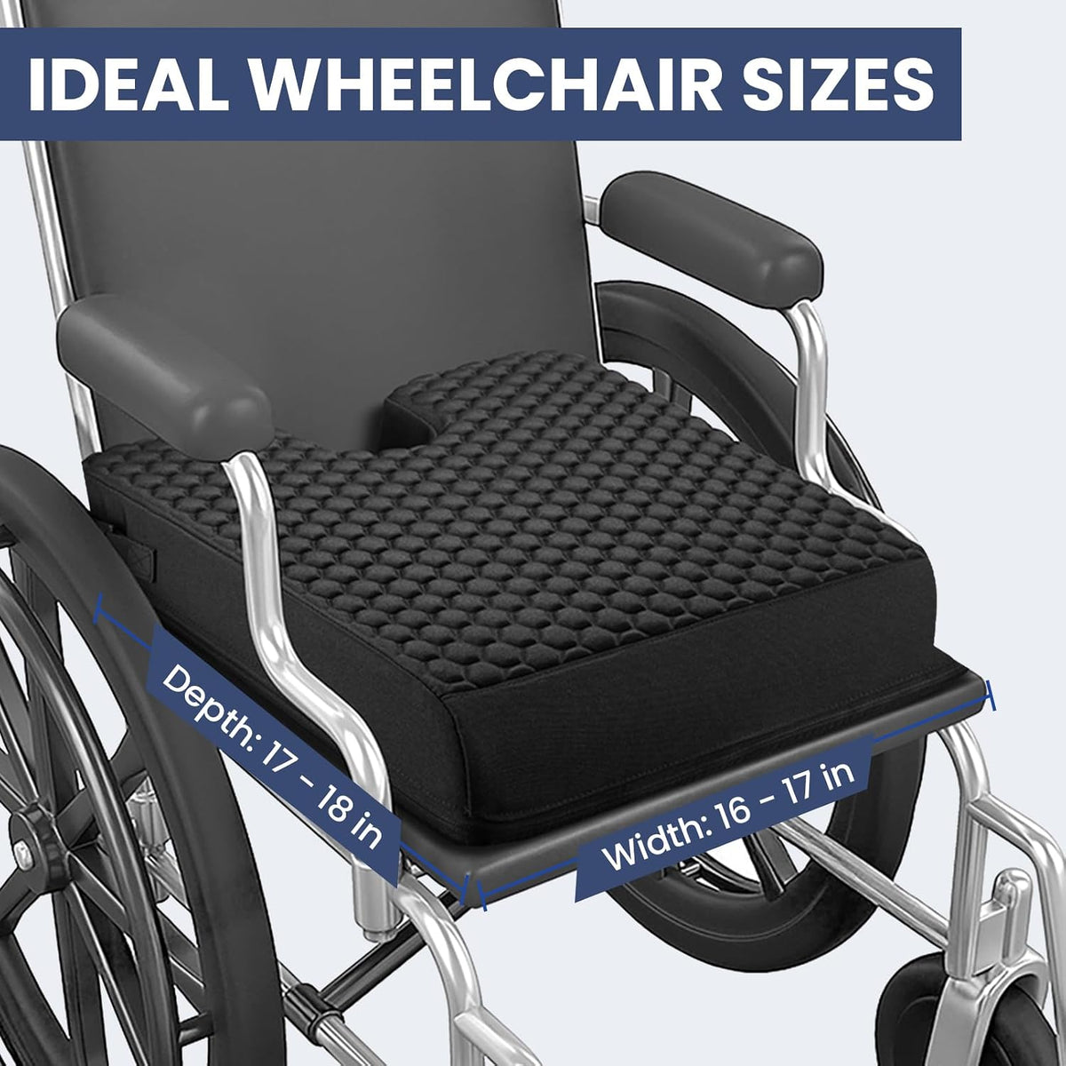 Cojín de asiento para silla de ruedas con puntos de mensaje de panal
