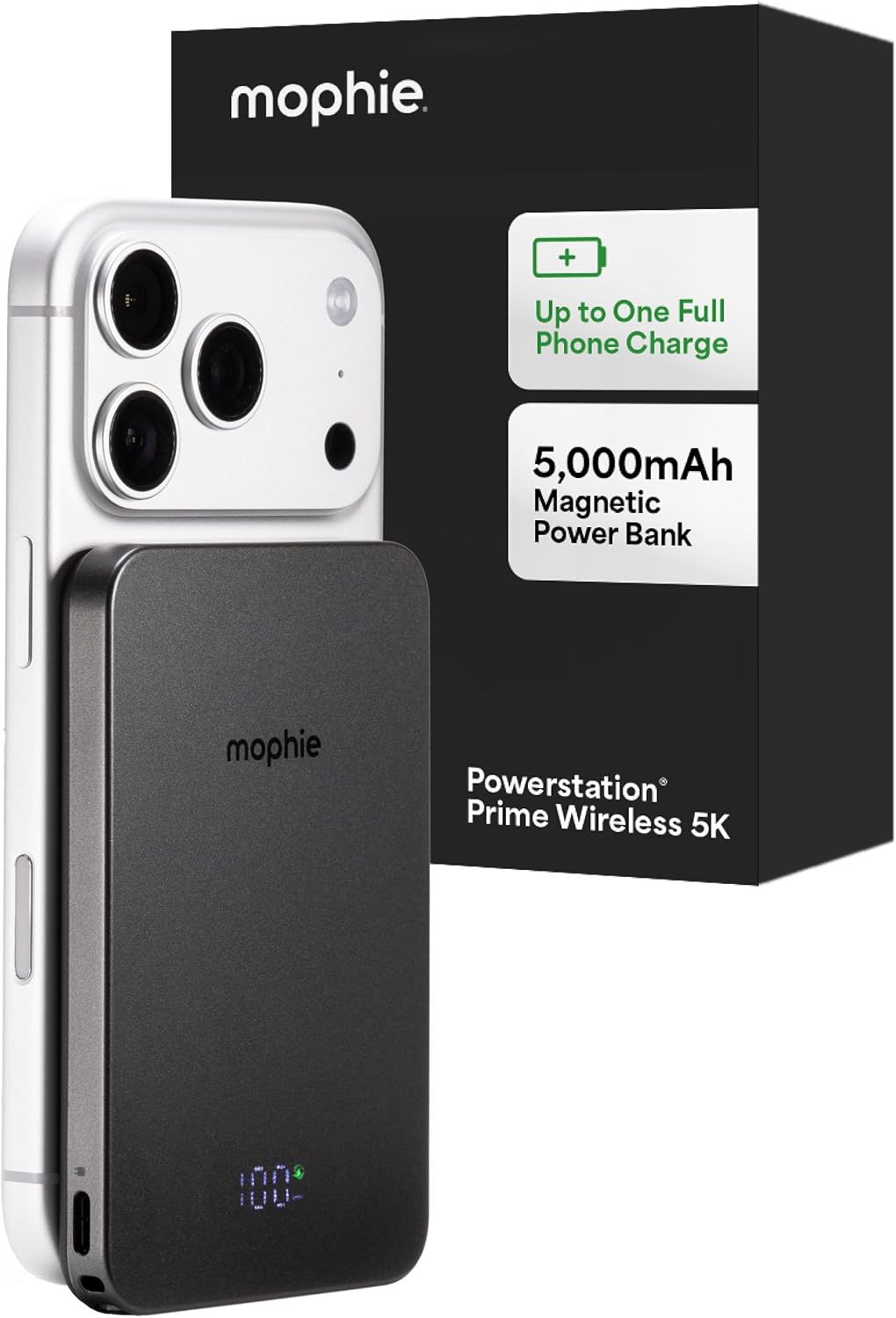 Mophie Powerstation Prime - Banco de energía inalámbrico de 5 K, ca...