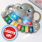 Lollipop - Little Tikes Elefante - Teclado musical de juguete para niños pequeños - Piano de juguete para bebés se ilumina, reproduce música y sonidos de animales - Libre de BPA, mini piano eléctrico