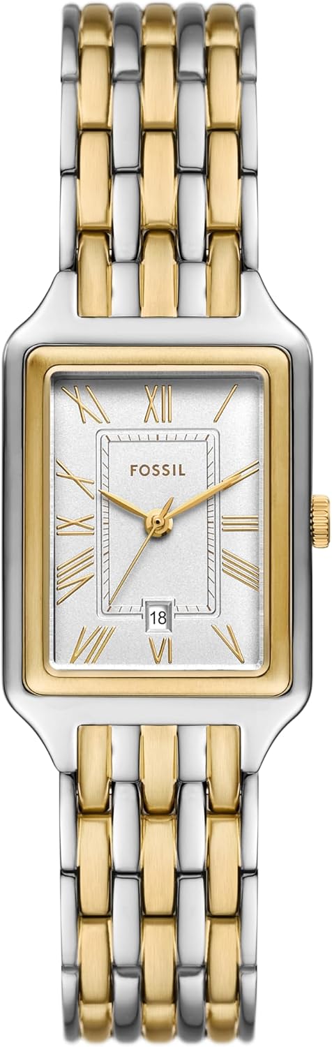 Fossil Raquel - Reloj de cuarzo y acero inoxidable para mujer, con tres manecillas