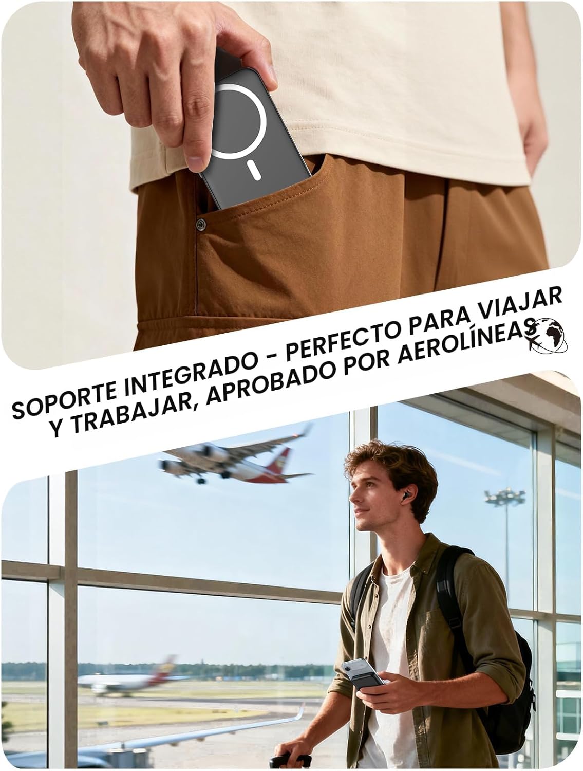 Cargador portátil para batería Magsafe, banco de energía de 10000 m...