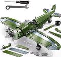 Kits de avión modelo de metal, proyectos STEM para niños de 8 a 12 años, juguetes educativos de construcción, modelo de avión de metal para niños y niñas de 8, 9, 10, 11, 12 años